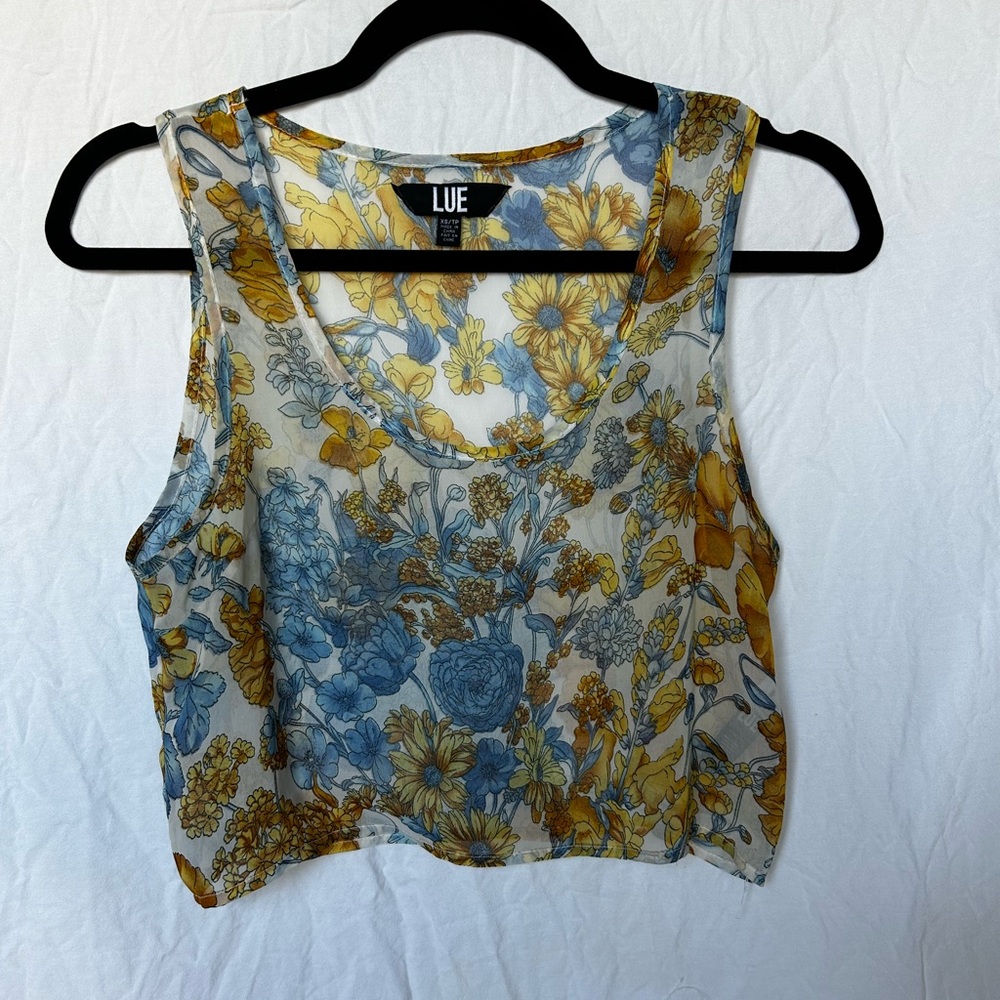 Floral crop tank from brand LUE